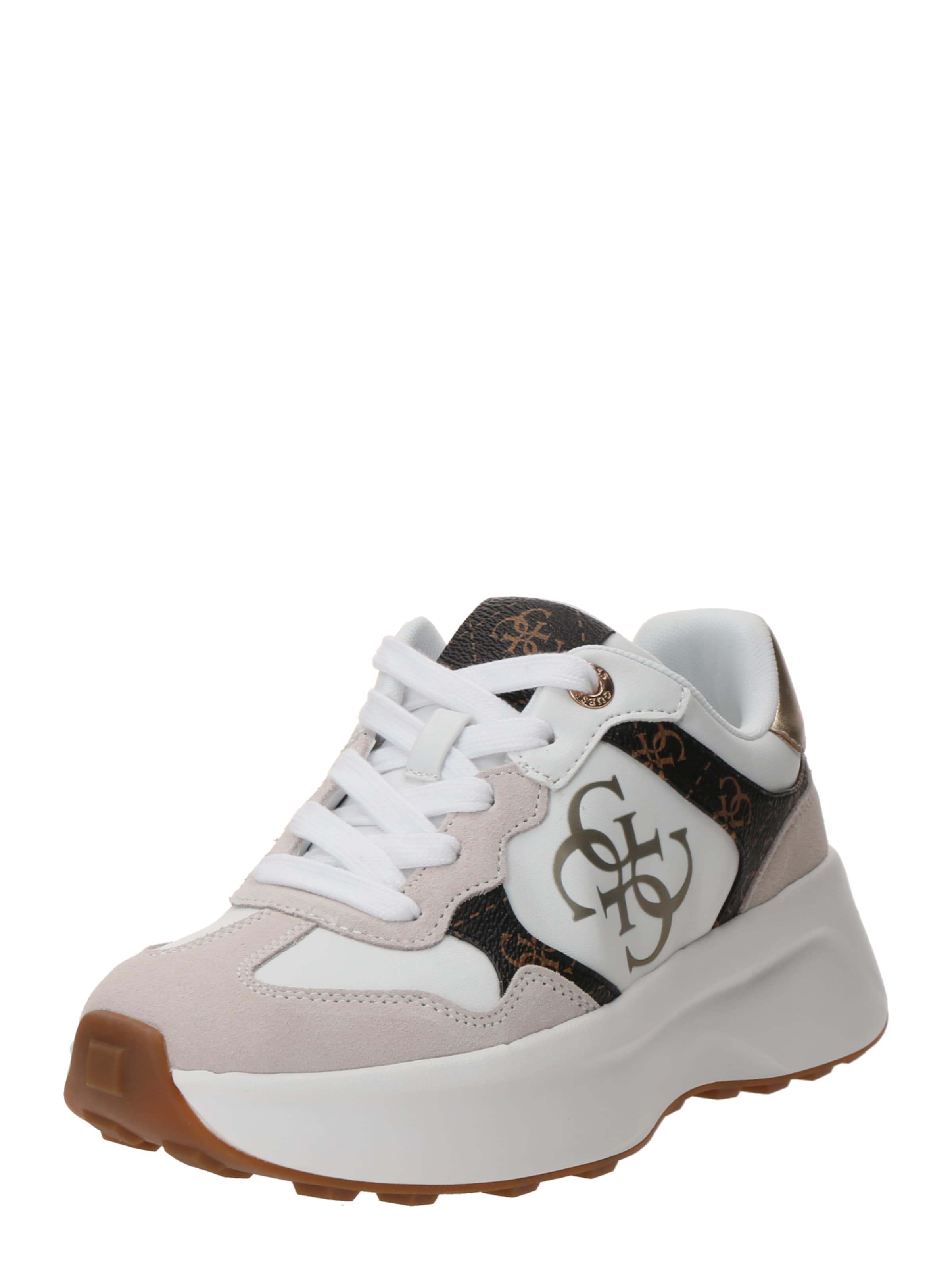 Baskets basses 'Luckei' GUESS en blanc : devant
