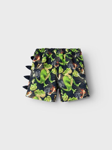 NAME IT Badeshorts 'MAZ GIGANTOSAURUS' in Schwarz