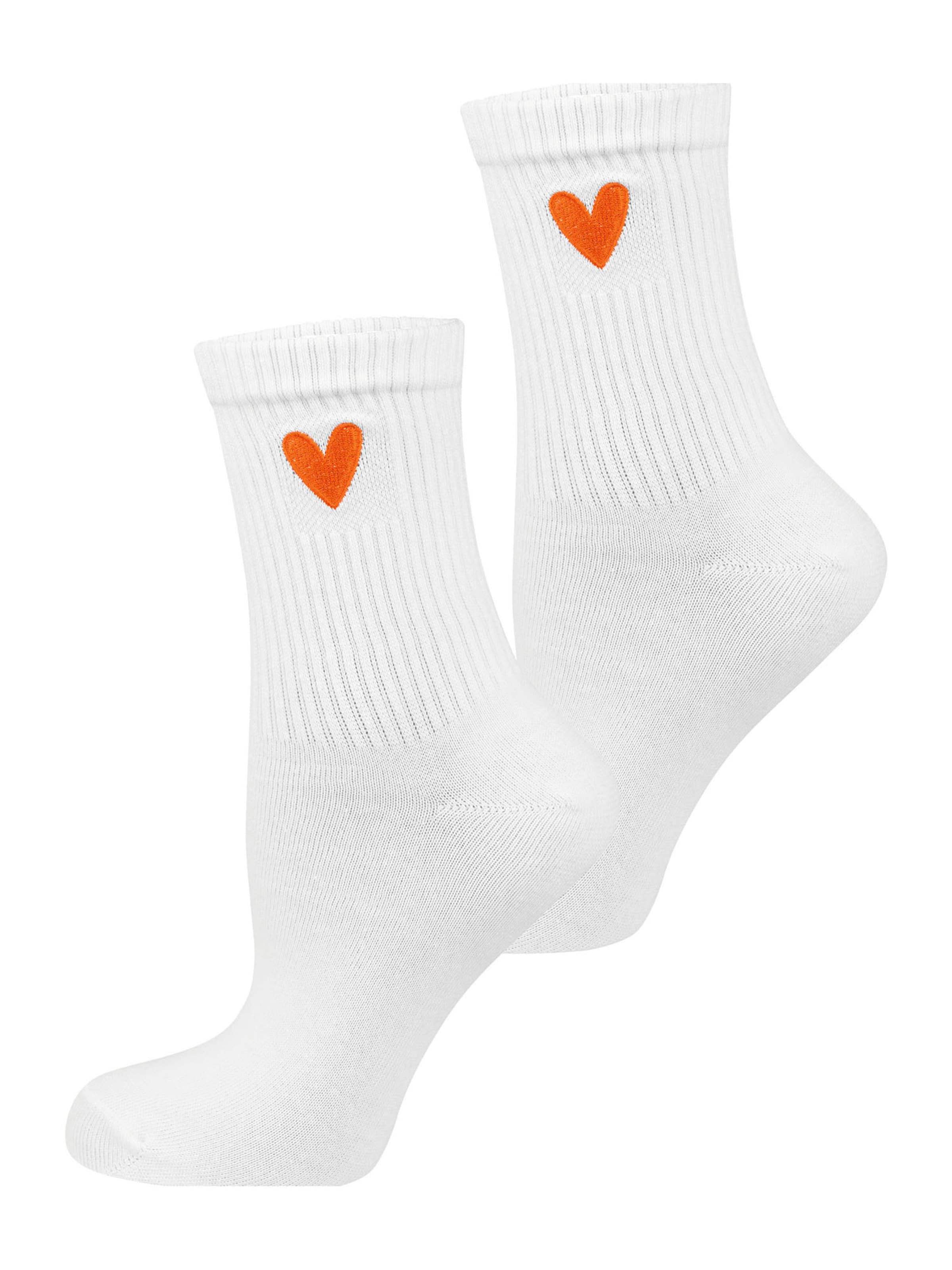 Nur Die Basicsocken ' Good Vibes ' in Weiß: Vorderseite