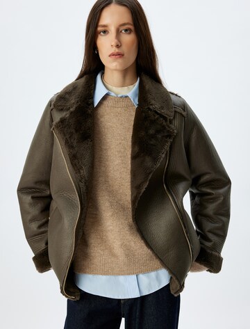 Koton Winter Jacket in Green: front