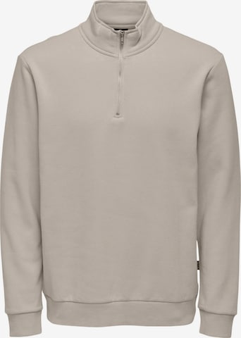 Only & Sons Sweatshirt 'Ceres' in Beige: front