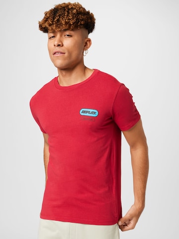 REPLAY Μπλουζάκι σε κόκκινο: μπροστά