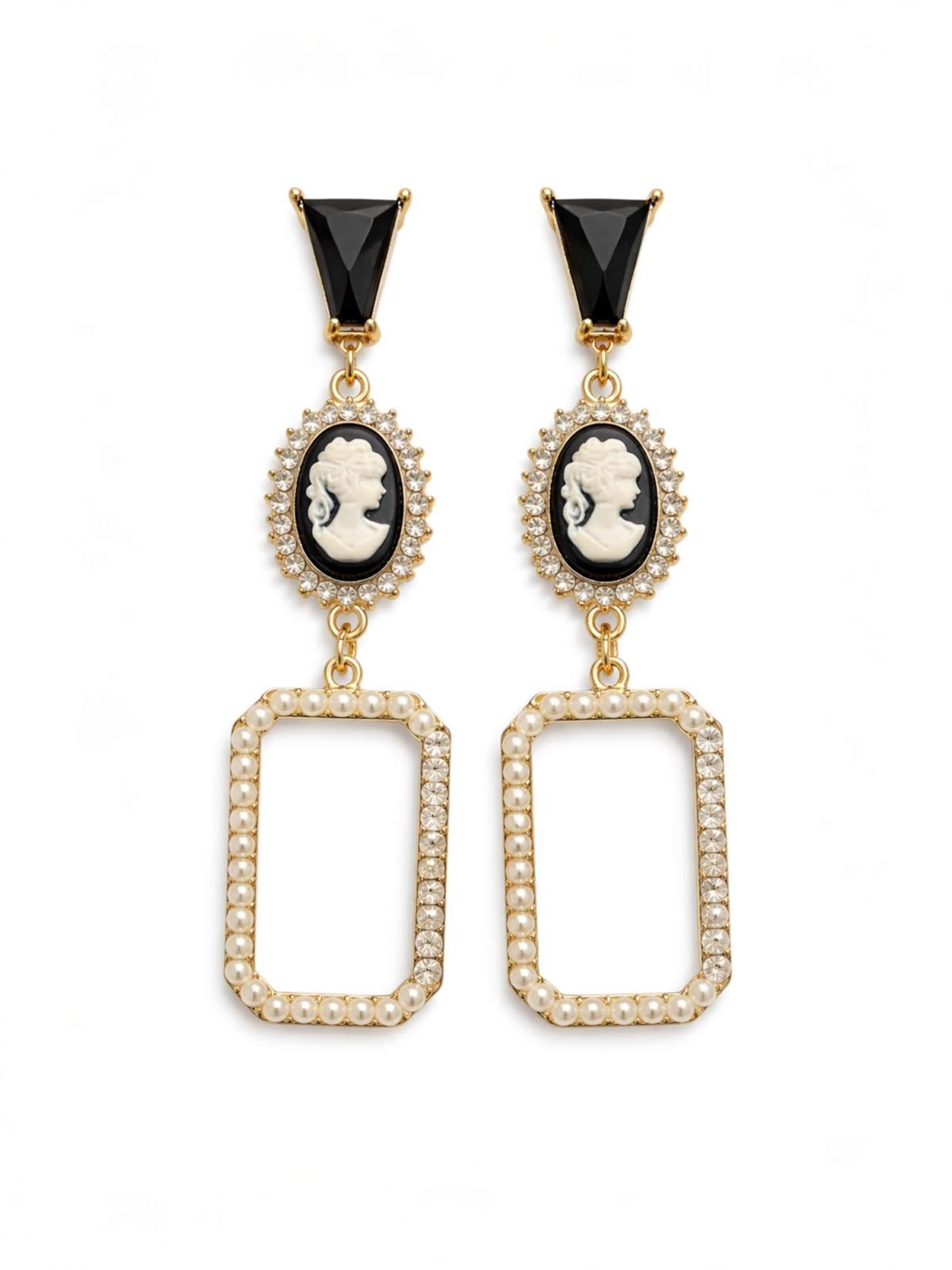 Elena Athanasiadou Earrings 'CAMEORA' in Black: front