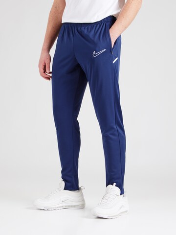 NIKE Tapered Urheiluhousut 'Academy 25' värissä sininen: etupuoli