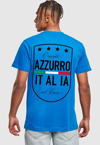 Mister Tee T-Shirt 'Azurro Italia' in Blau: Vorderseite