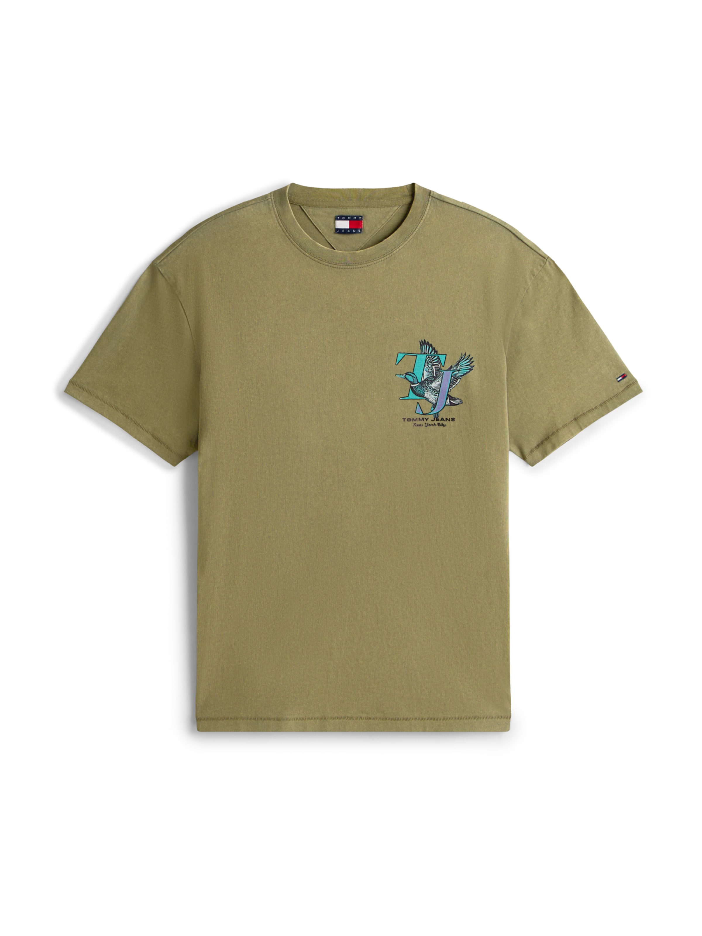 Tommy Jeans Koszulka 'NOVELTY' w kolorze zielony: przód