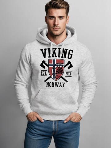 Neverless Sweatshirt 'Viking' in Grey: front