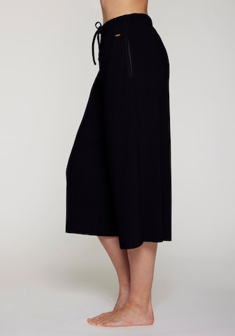 LASCANA - Pierna ancha Pantalón en negro