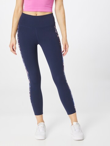 SKECHERS Skinny Sportbroek in Blauw: voorkant