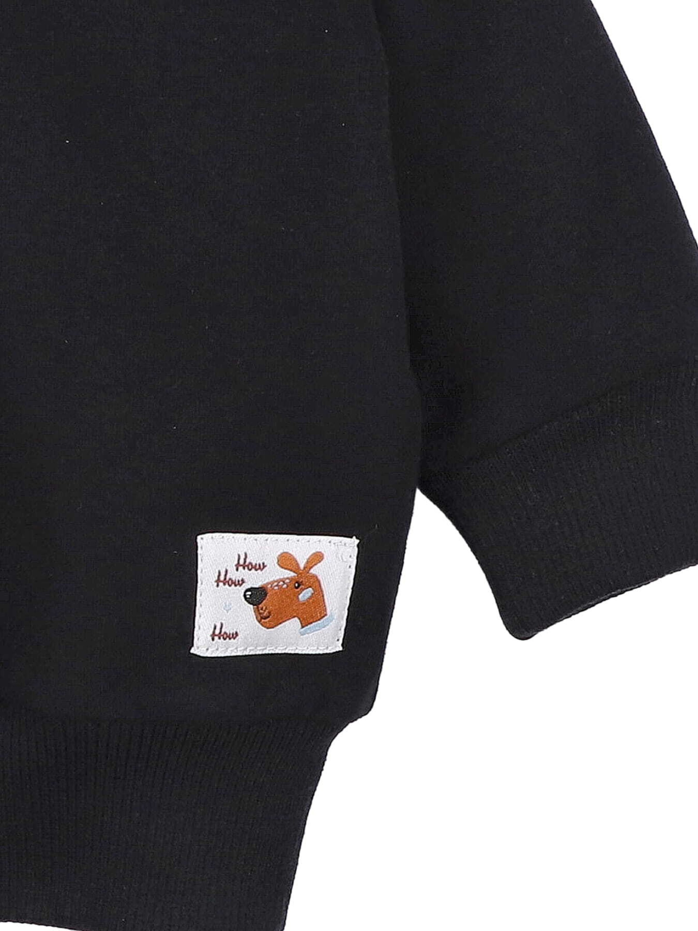 NINI Sweatjacke 'Hund' in Schwarz