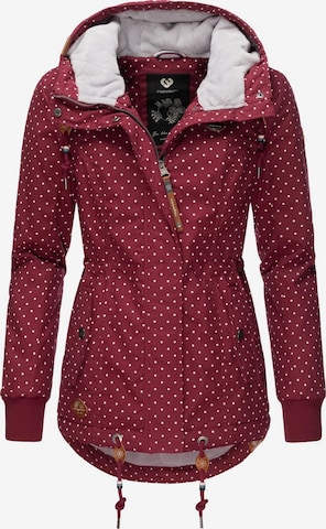 Ragwear Winter Jacket 'Danka' in Red: front