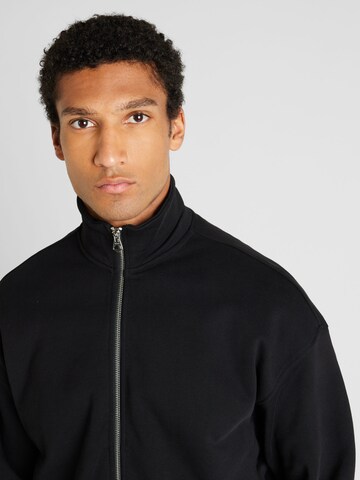 WEEKDAY Zip-Up Hoodie in Black