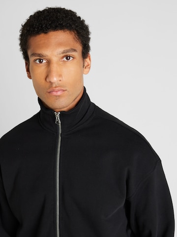 WEEKDAY Zip-Up Hoodie in Black