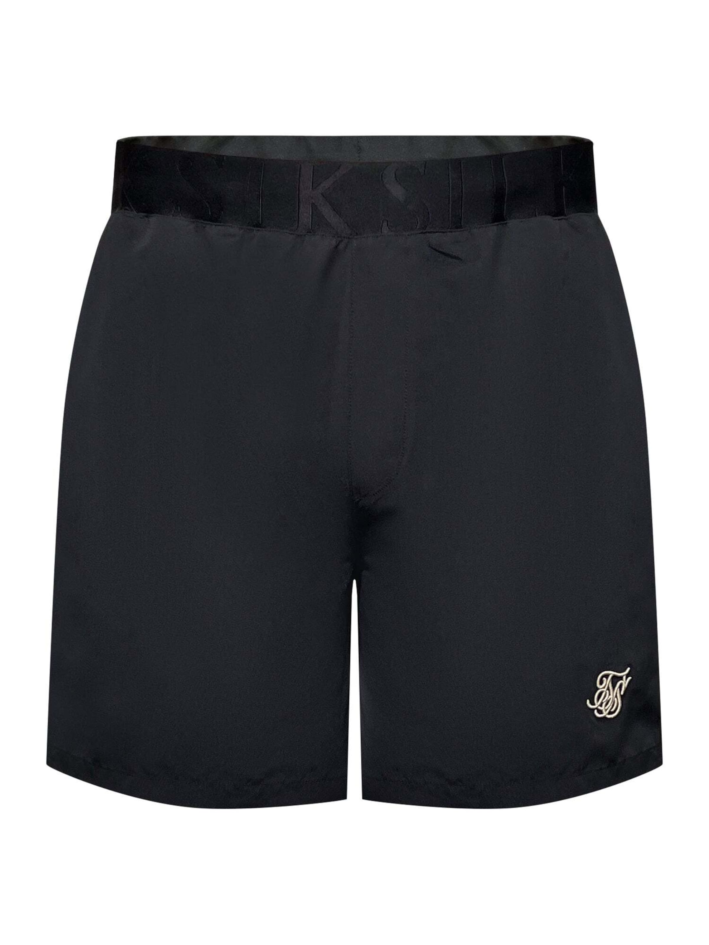 Pantaloncini da bagno 'Swim Shorts' di SikSilk in nero: frontale