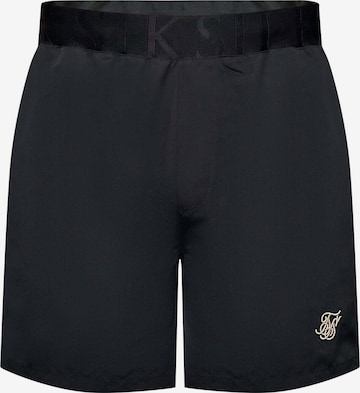 SikSilkKupaće hlače 'Swim Shorts' - crna boja: prednji dio