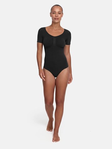 cfab Shapingbody 'T-Shirt Bodysuit Sculpting Shapewear mit Slip' in Zwart