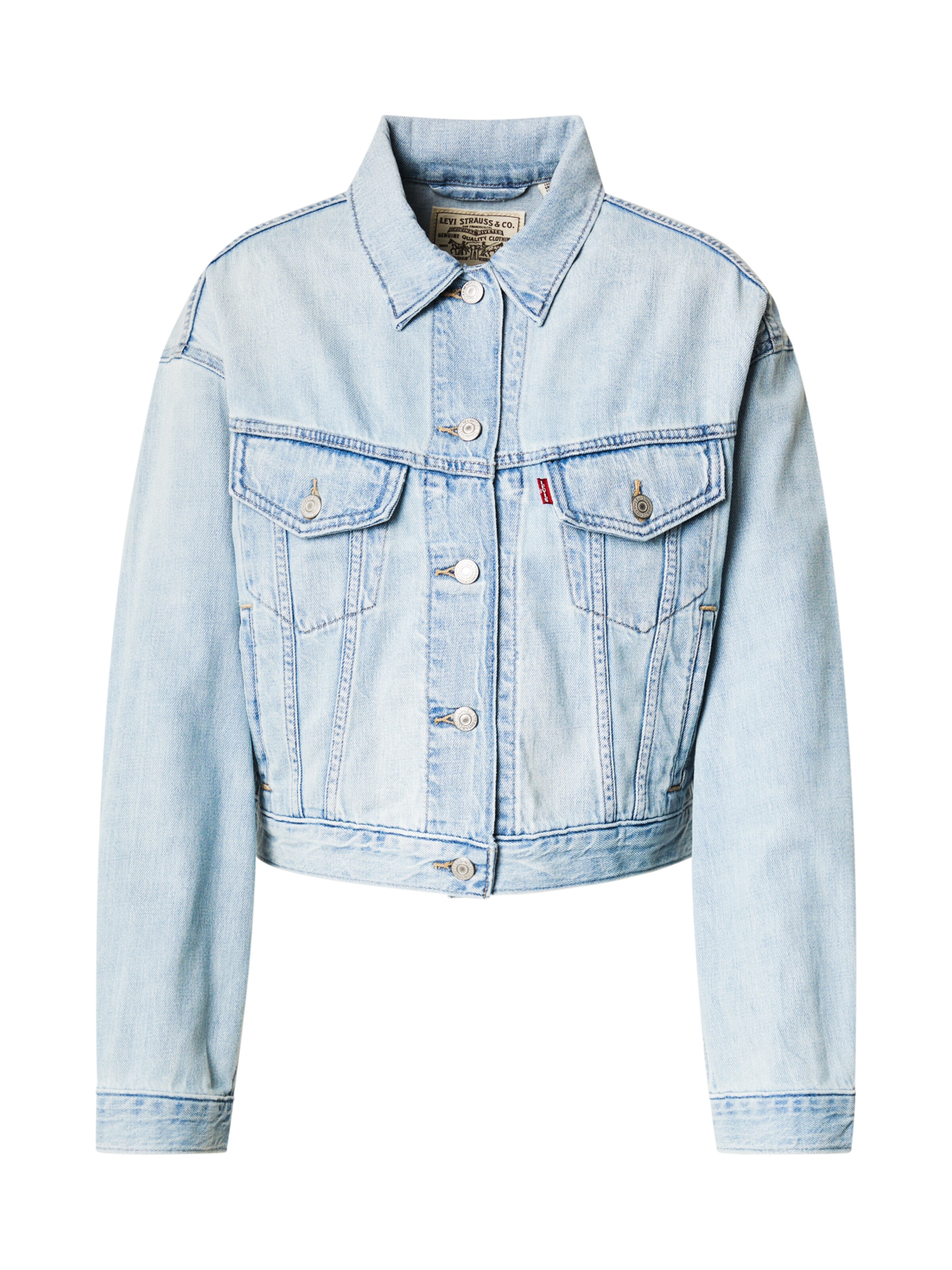 LEVI'S ® Casaco meia-estação 'SHRUNKEN 90S TRUCKER REMEMBER IN LINEN DENIM' em azul ganga, Vista do artigo