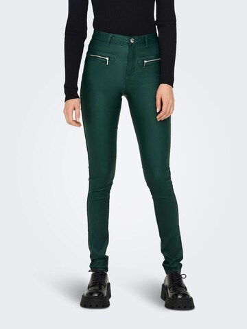 Skinny Pantalon 'Royal' ONLY en vert : devant