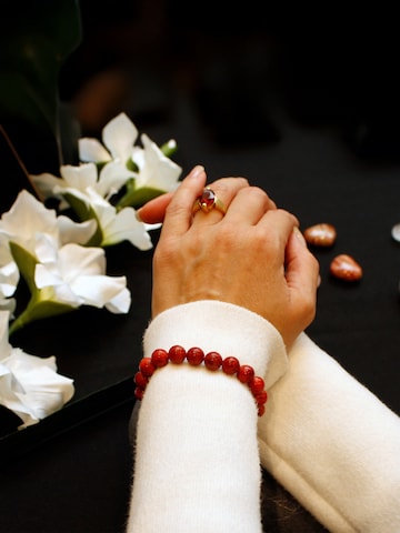 Tiger Treasure Qualität, inspiriert seit 1890 Armband 'Schönheit und Balance' in Rot