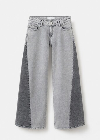MANGO TEEN Wide leg Jeans 'Kimberly' in Grey
