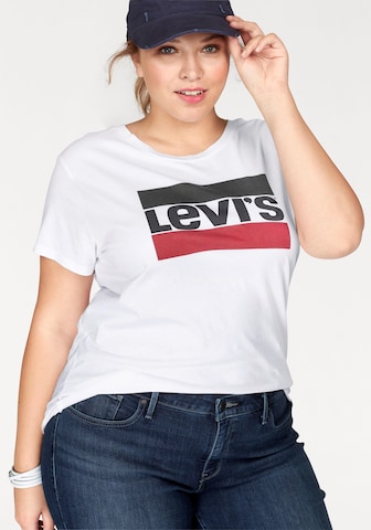 Levi's® Plus Тениска 'The Perfect Tee' в бяло: отпред