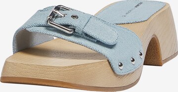 Pull&Bear Mules in Blue: front