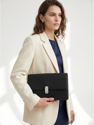 Borsa a spalla 'Borsa a Spalla Donna Bruno Magli Carol Flap Eco-Pelle Twist Lock' di Bruno Magli in nero