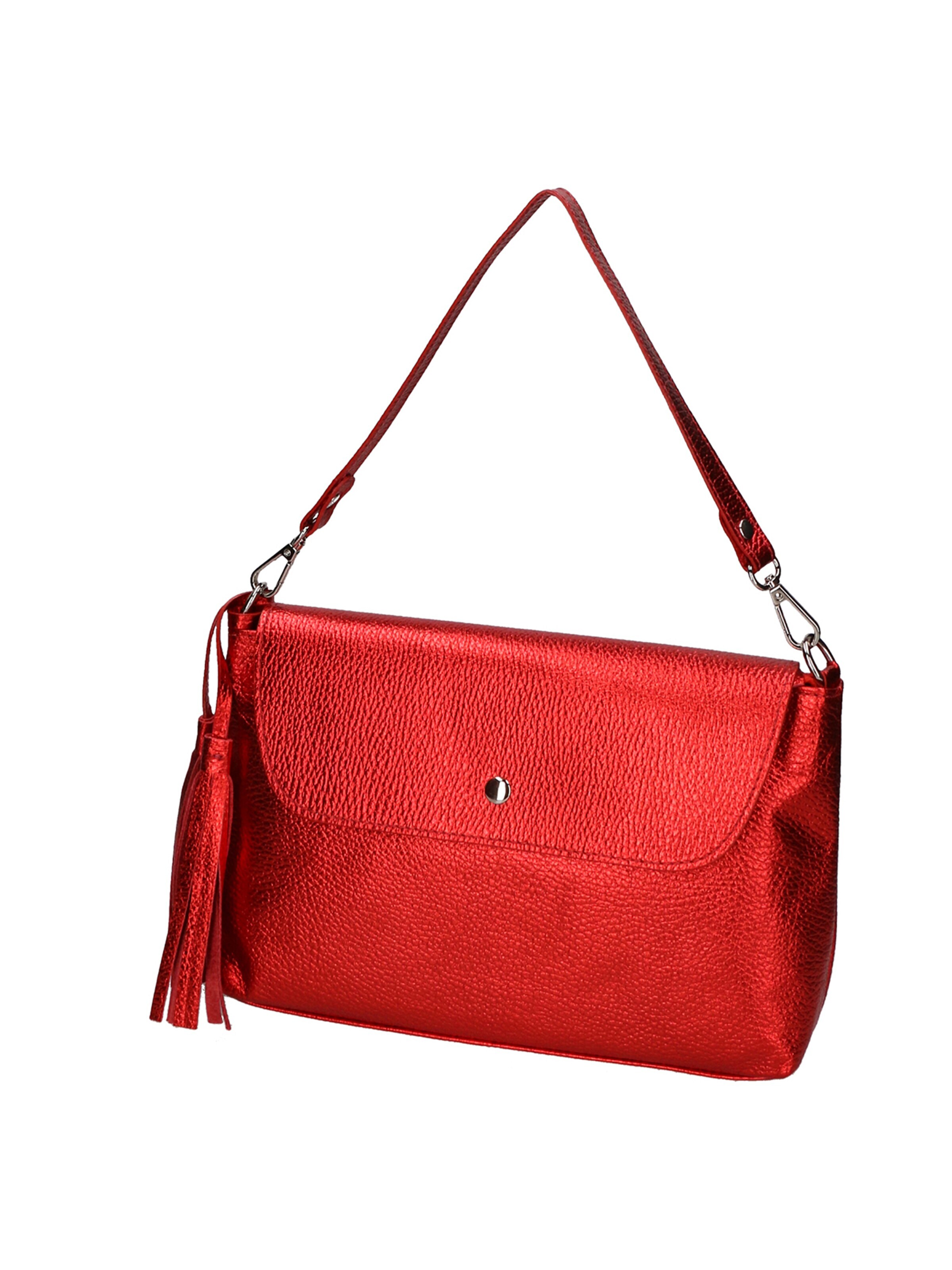 Pochette 'Pochette Donna Pelle Dollaro Laminato con Tracolla Rimovibile - Made in Italy' di Gave Lux in rosso
