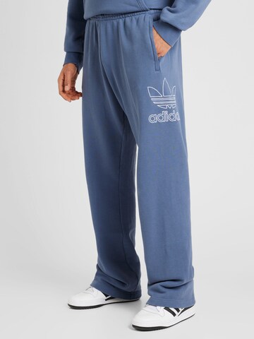 ADIDAS ORIGINALS Loosefit Hose 'Adicolor Outline Trefoil' in Blau: predná strana