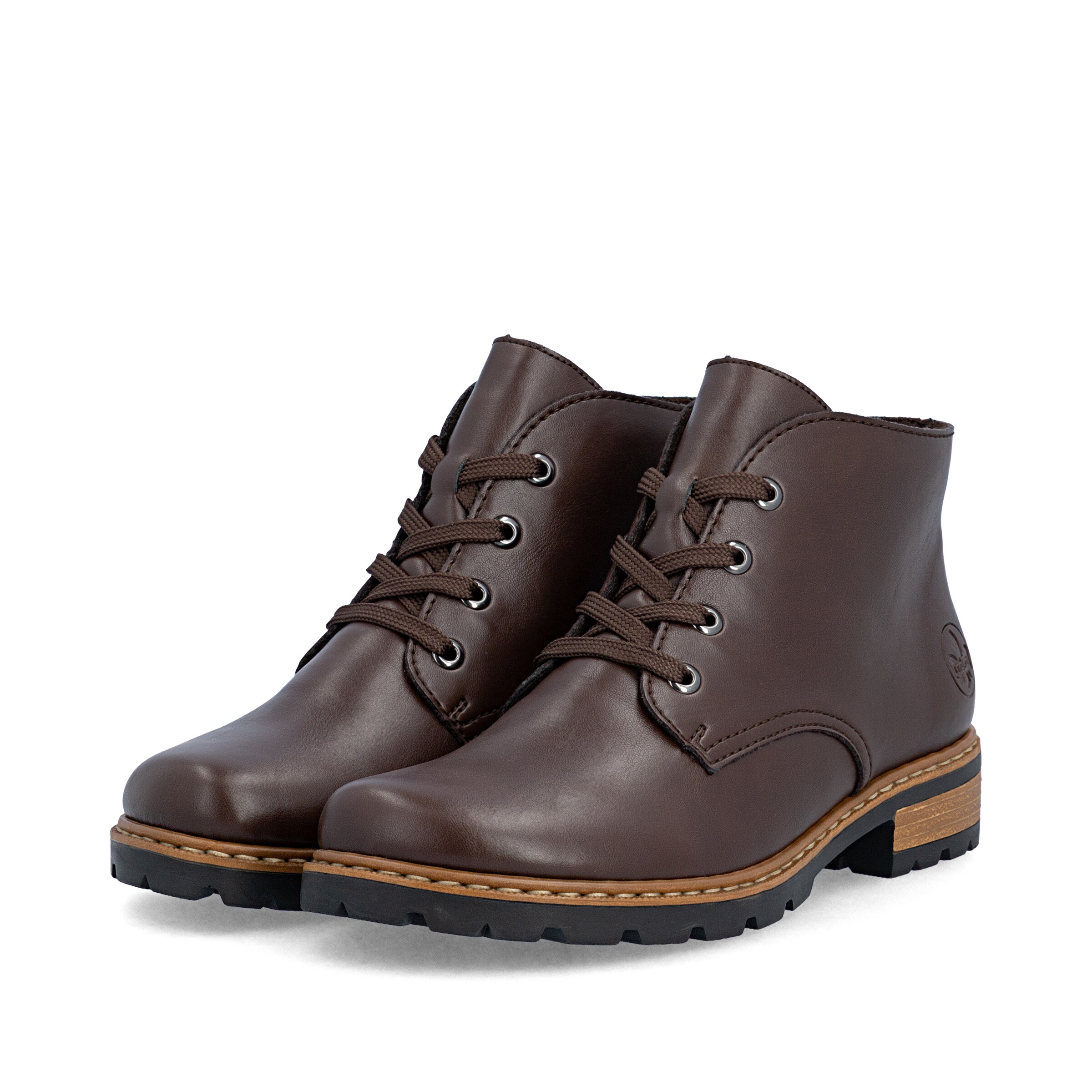 Bottines à lacets Rieker en marron