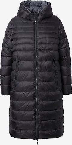 Ulla Popken Wintermantel in Zwart: voorkant