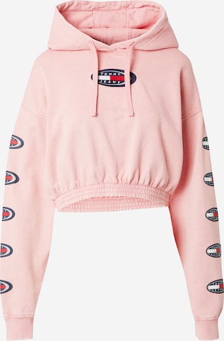 Tommy Jeans Mikina – pink: přední strana