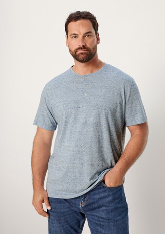 s.Oliver Men Big Sizes Shirt in Blue: front