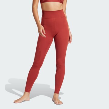 ADIDAS PERFORMANCE Skinny Sports trousers 'All Me Essentials' in Red: front