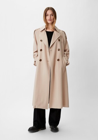 COMMA Between-Seasons Coat in Beige: front