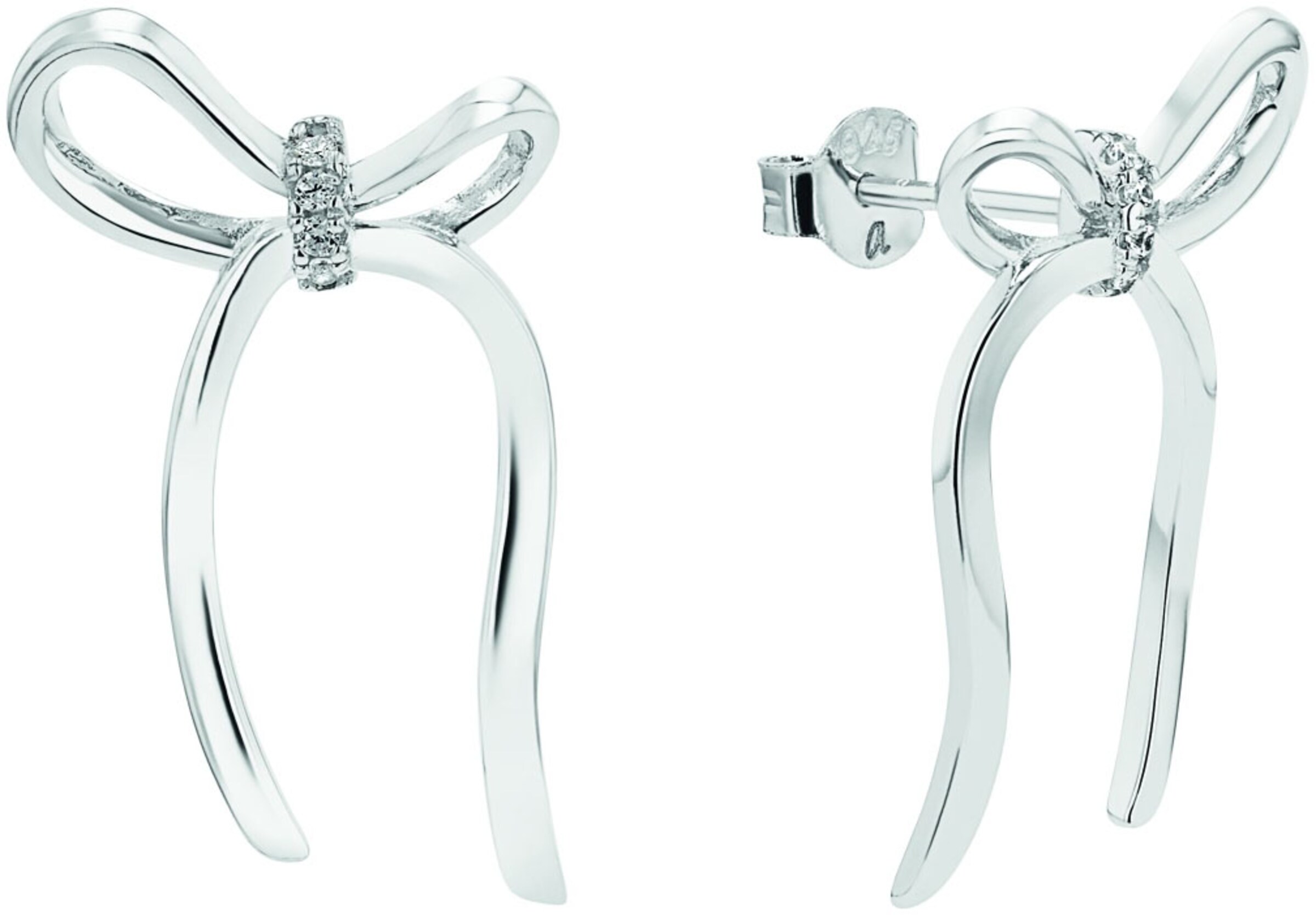 AMOR Earrings in Silver: front
