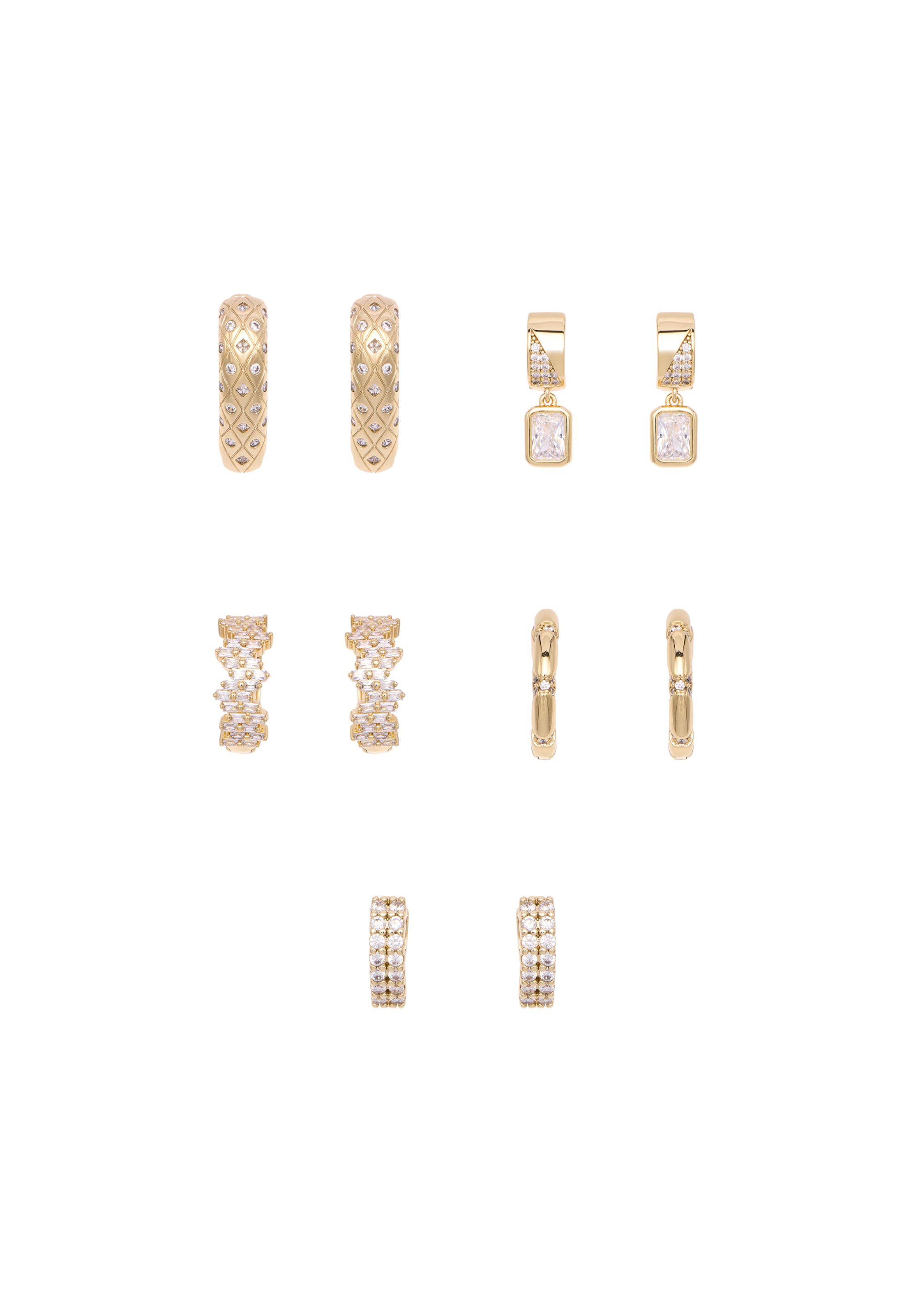 faina - Pendientes en oro: frente