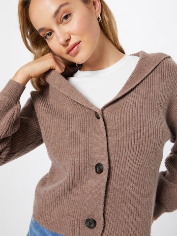 ABOUT YOU Knit Cardigan 'Nina' in Brown