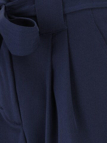 YAS Petite Loose fit Pleat-Front Pants 'CARGI' in Blue
