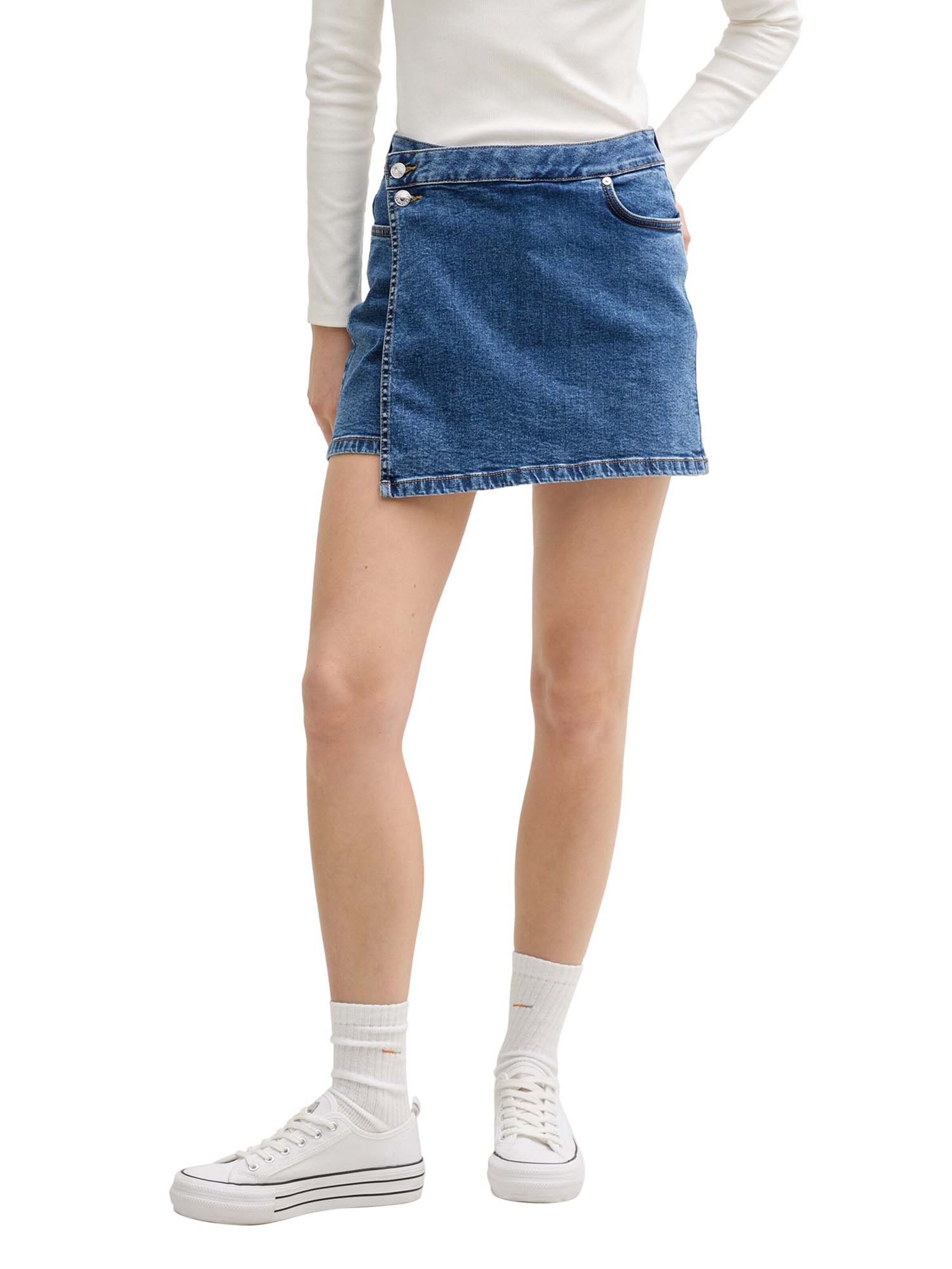 TOM TAILOR DENIM Szoknyák - kék: elől