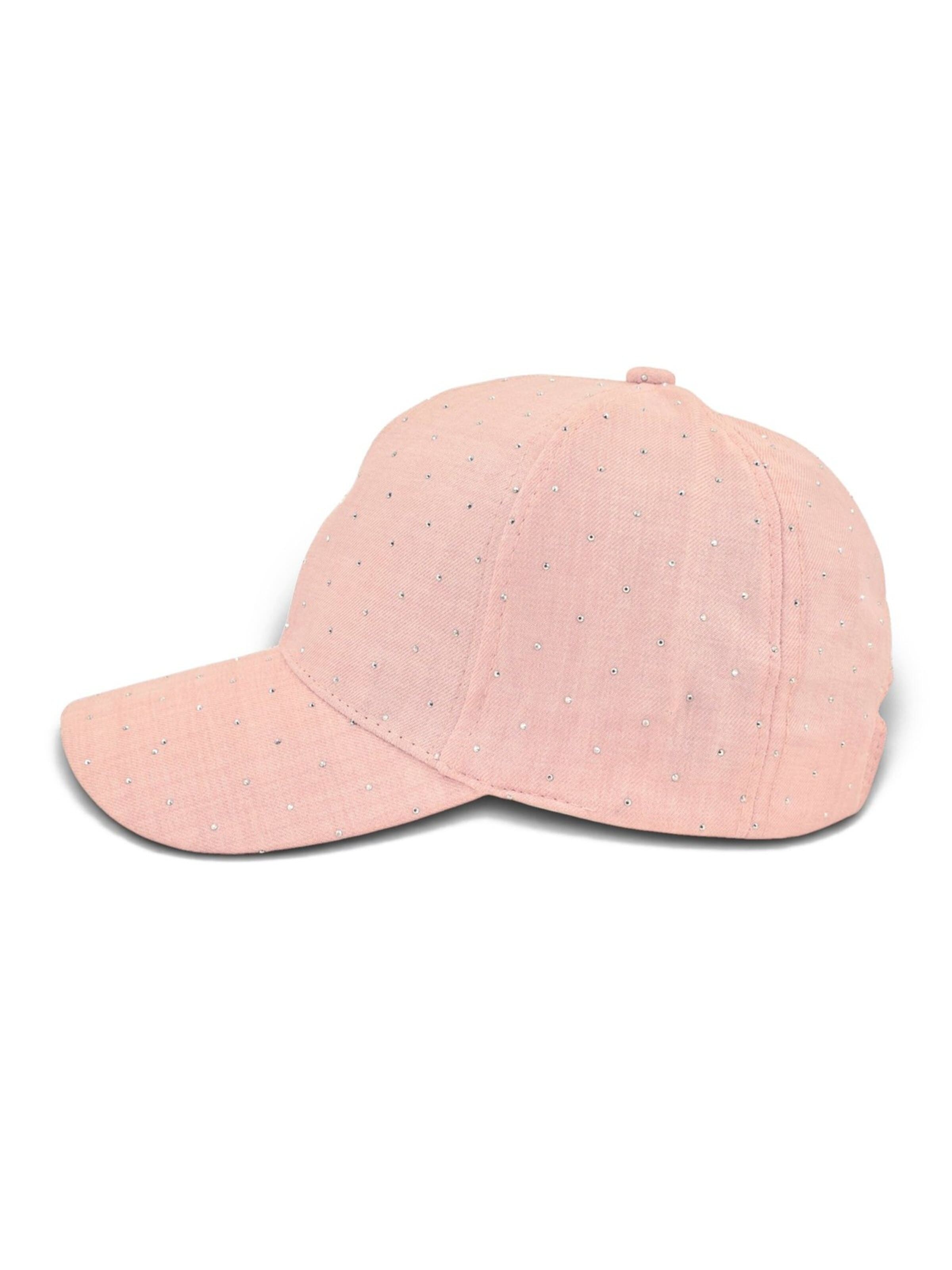 styleBREAKER Cap 'Baseball Cap Strass Glitzer Steine' in Pink