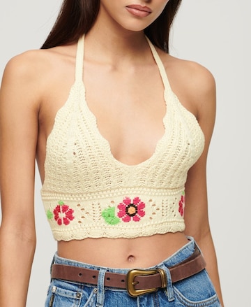 Superdry Bralette Knitted Top in Yellow