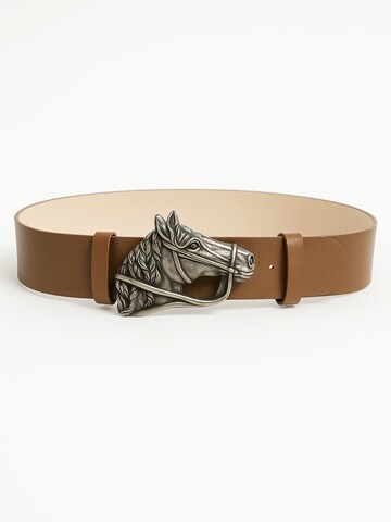 COLLEZIONE ALESSANDRO Belt 'Pferd' in Brown: front