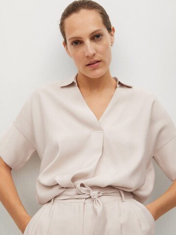 MANGO Bluse 'Bye-h' in Beige: predná strana