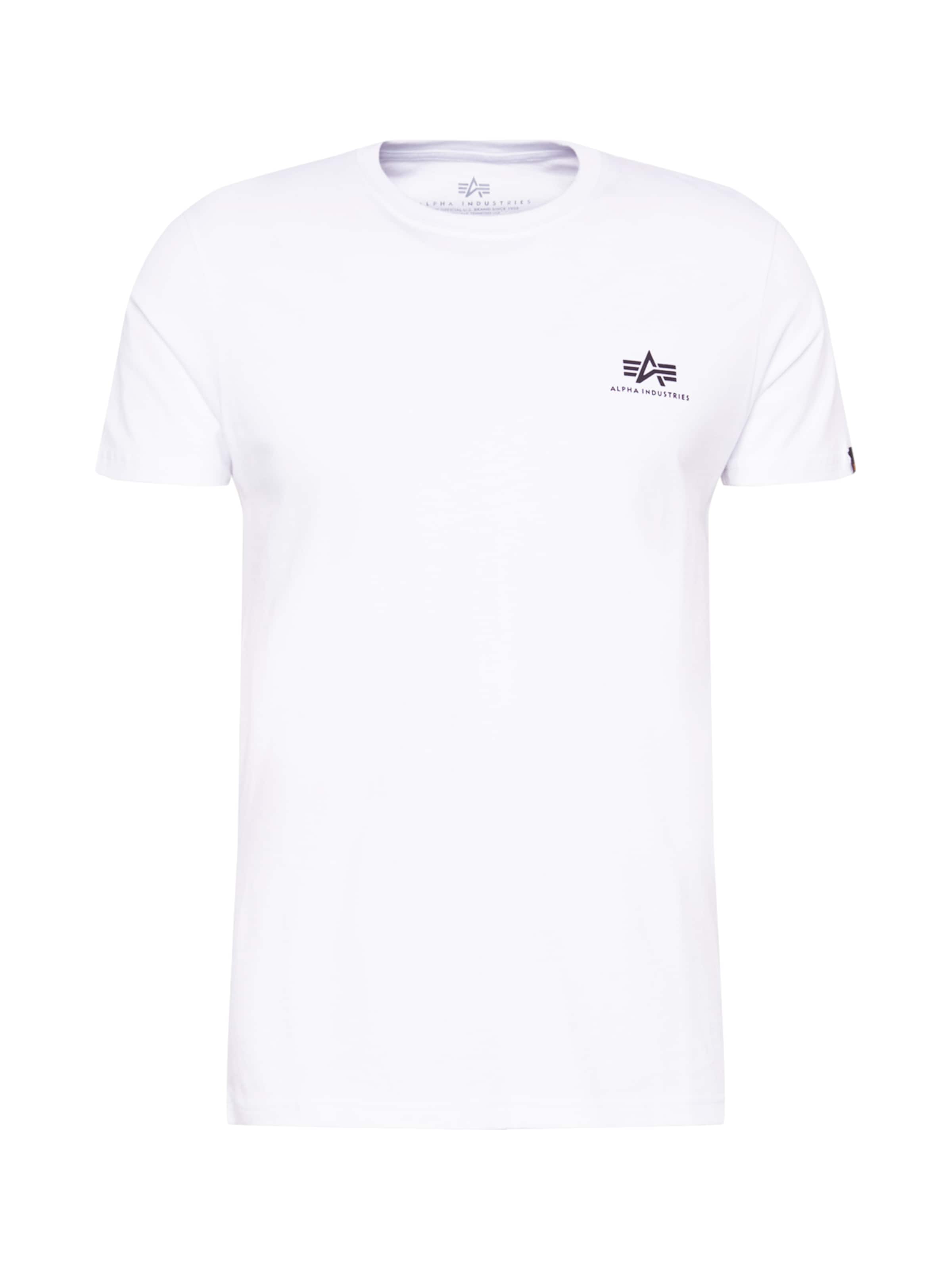 balts ALPHA INDUSTRIES T-Krekls: no priekšpuses