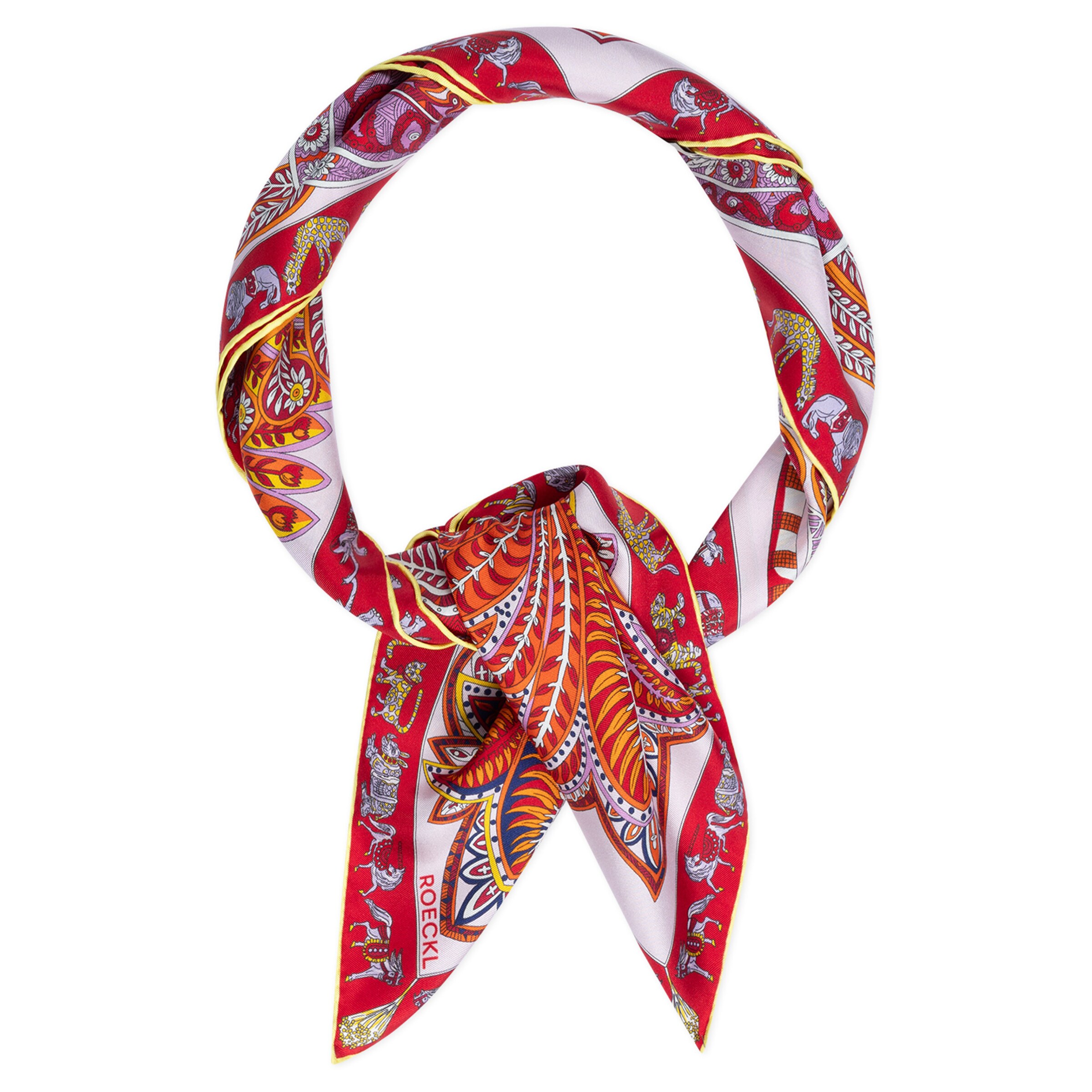 Foulard ' VIBRANT PAISLEY ' di Roeckl in rosa