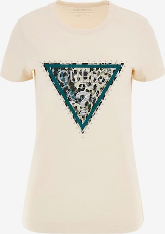 GUESS T-Shirt in Beige: Vorderseite