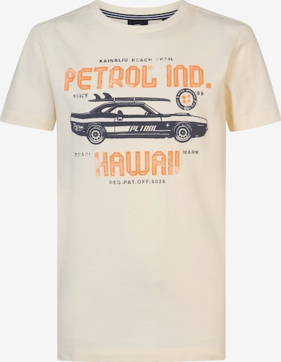 Petrol Industries T-Shirt 'Offshore' in dunkelblau / orange / weiß, Produktansicht