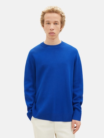 TOM TAILOR DENIM Sweater in Blue: front