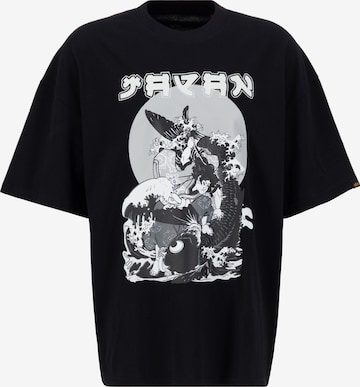 T-Shirt 'Japan Warrior' ALPHA INDUSTRIES en noir : devant